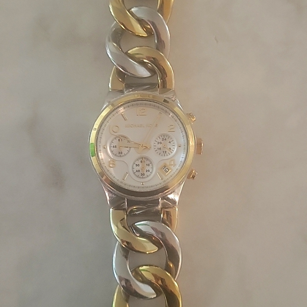 Michael Kors silver and gold watch